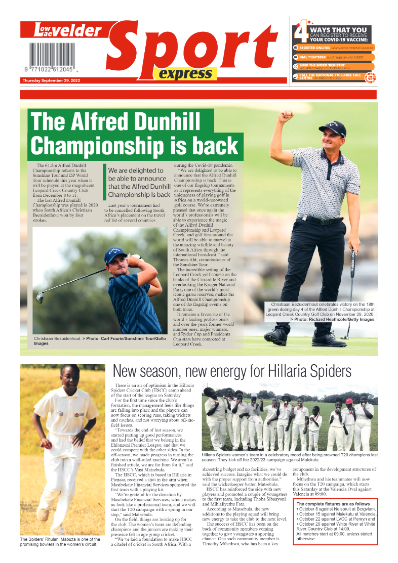 Lowvelder Express 29 September 2022 page 20
