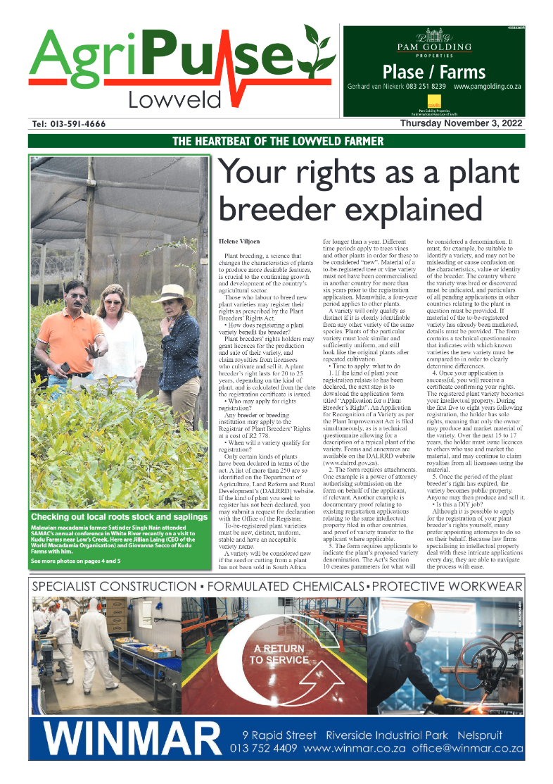 AgriPulse November 2022 page 1