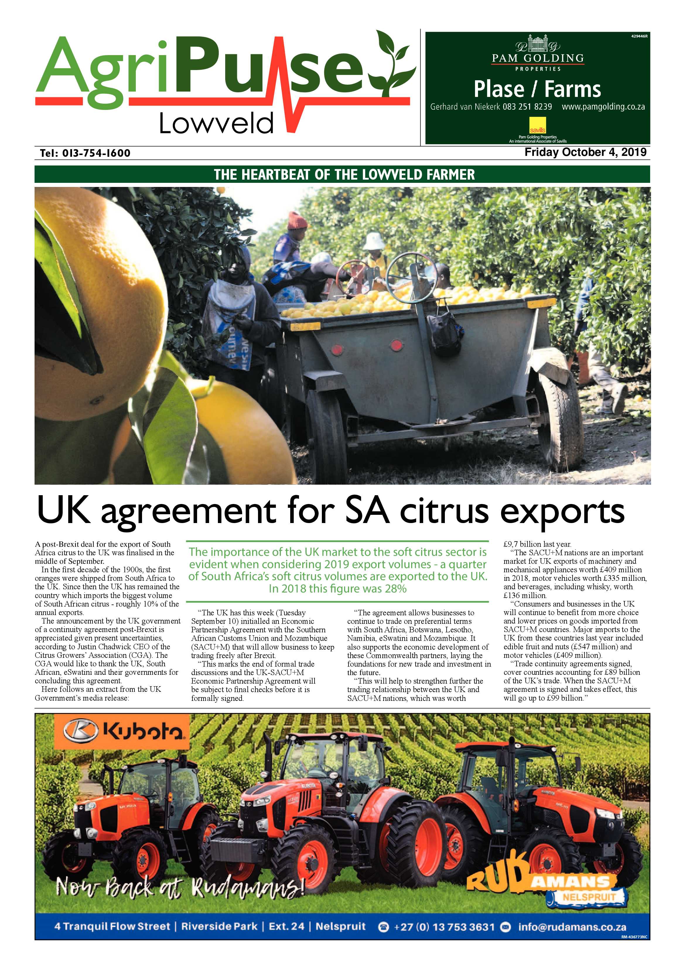AgriPulse October 2019 page 1