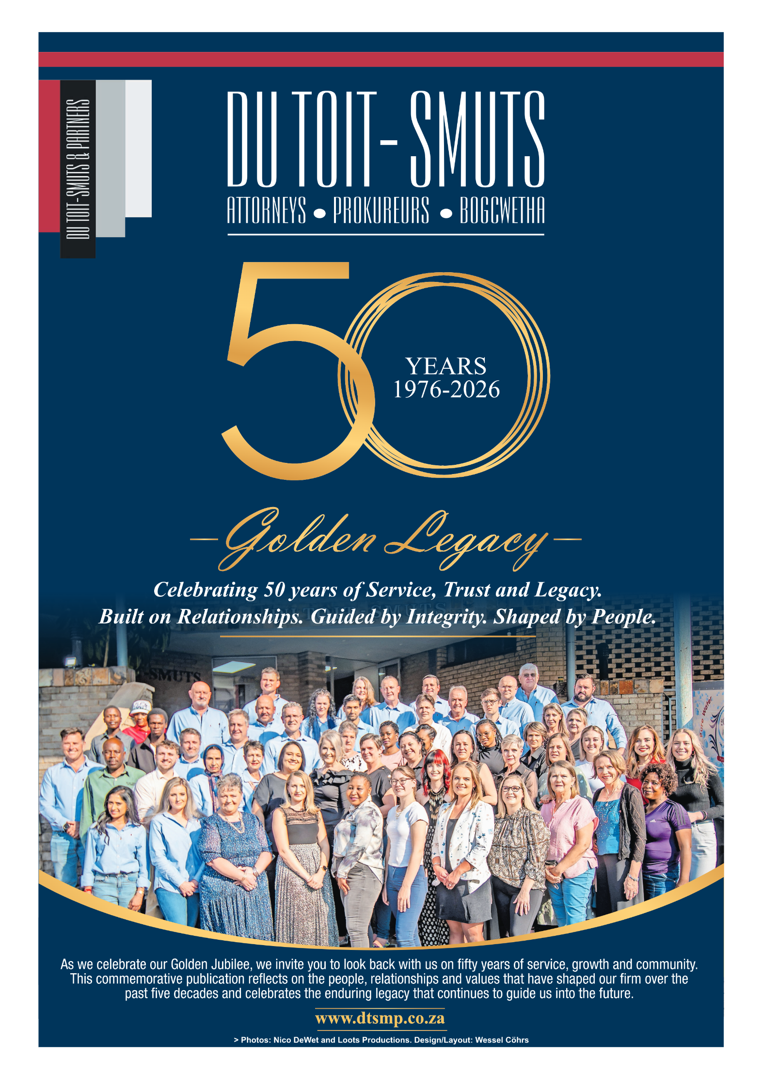 Du Toit-Smuts 50th anniversary page 1