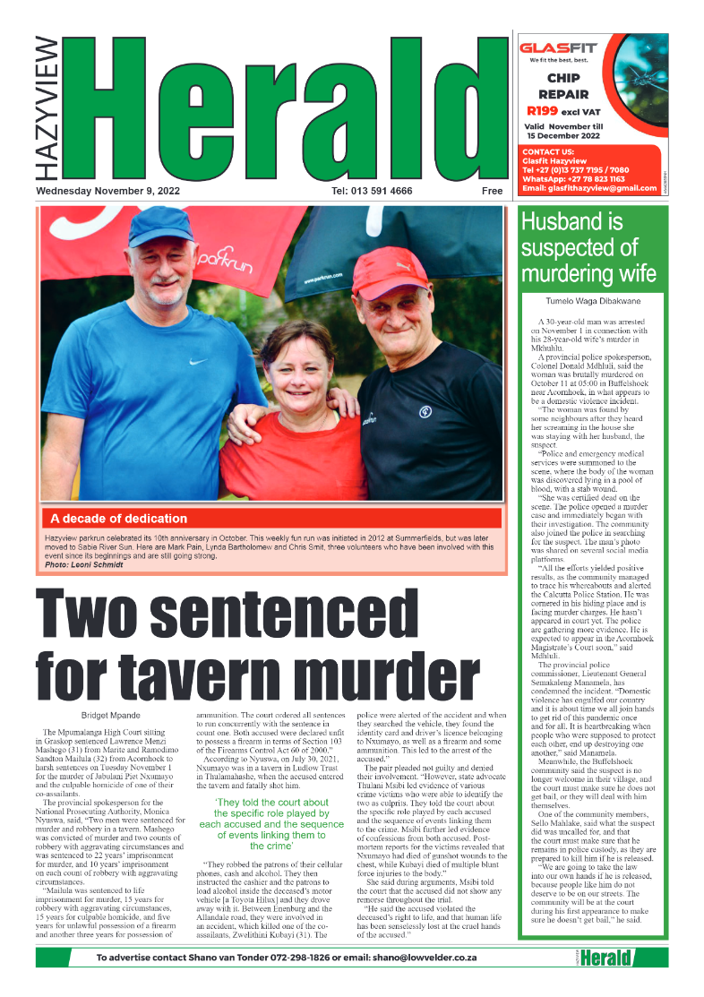 Hazyview Herald page 1