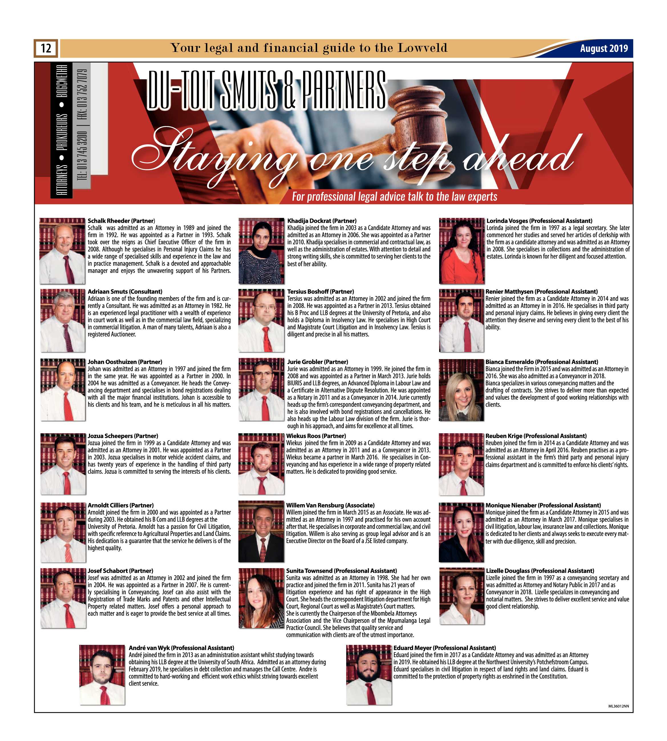 LAW Supplement 2019 page 12