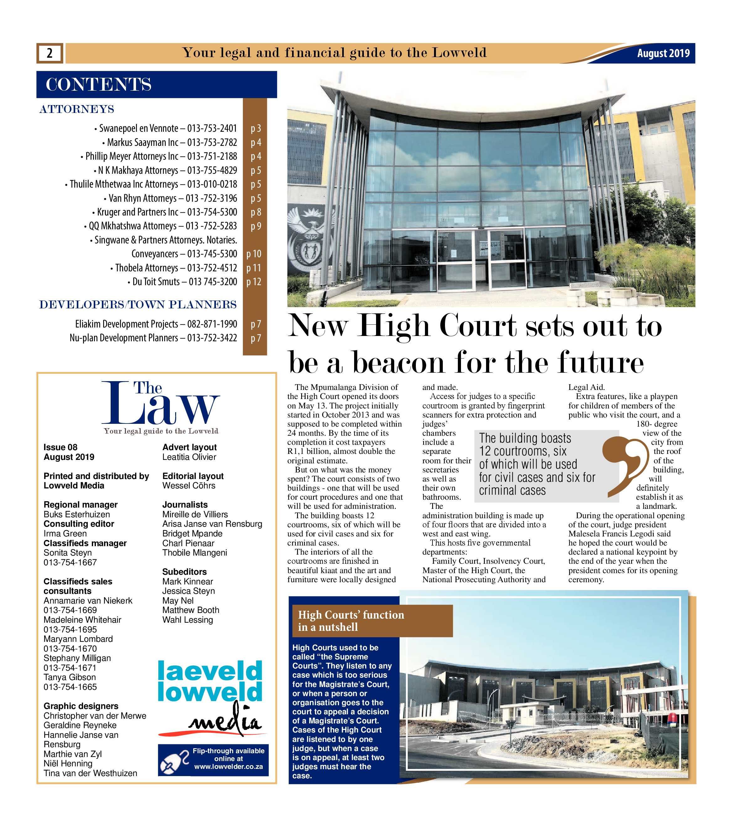 LAW Supplement 2019 page 2
