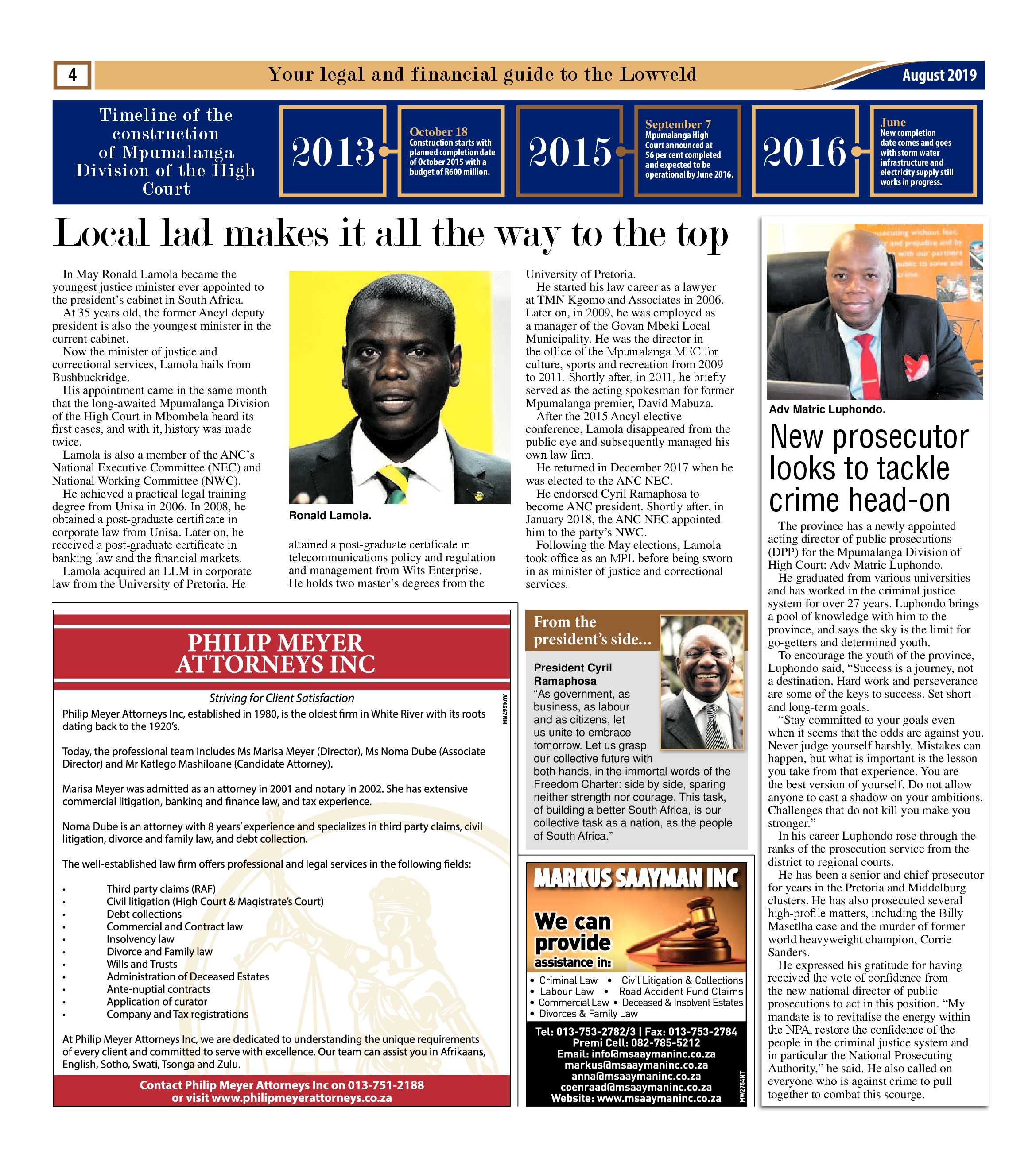 LAW Supplement 2019 page 4