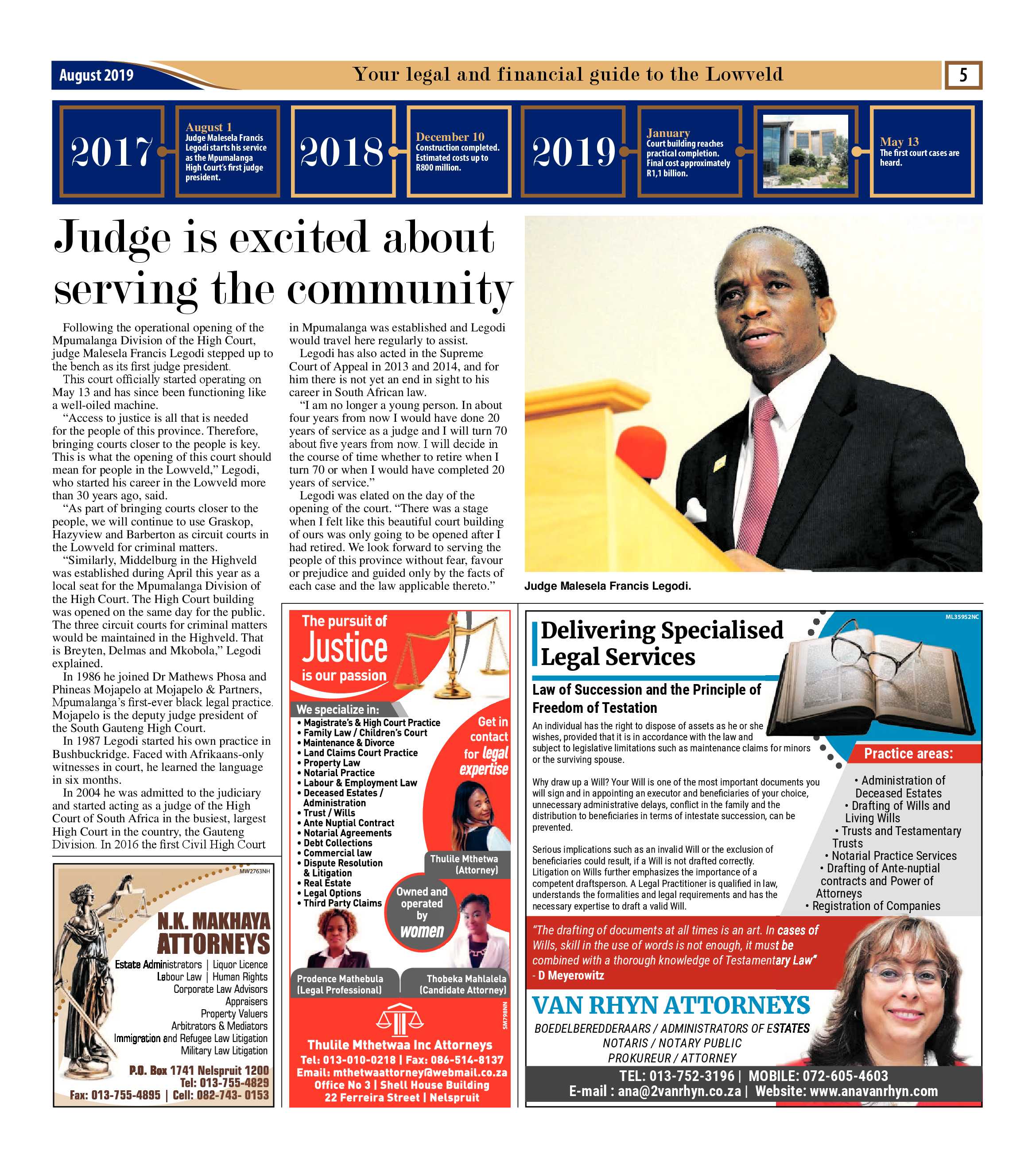 LAW Supplement 2019 page 5