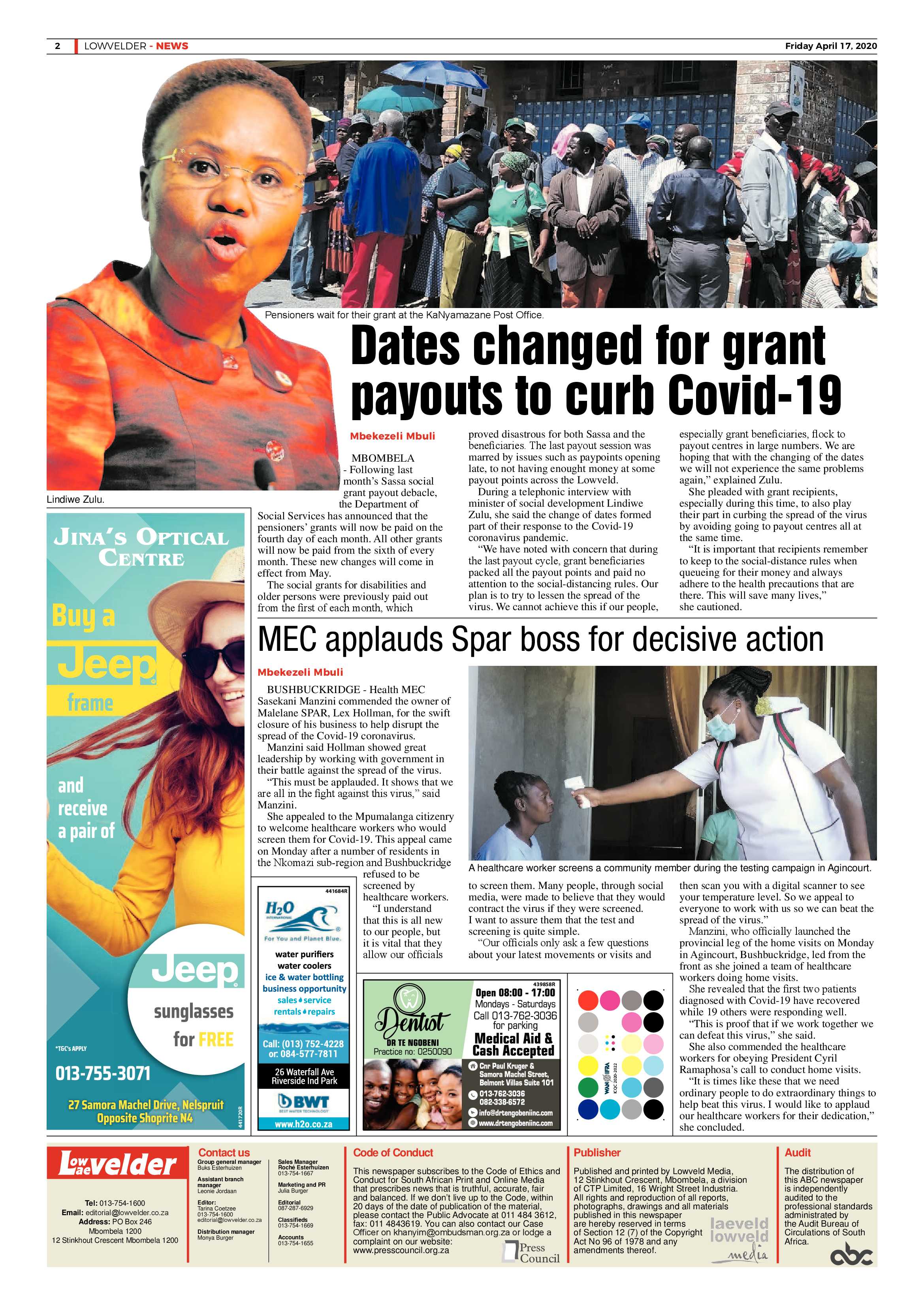 Lowvelder 17 April 2020 page 2