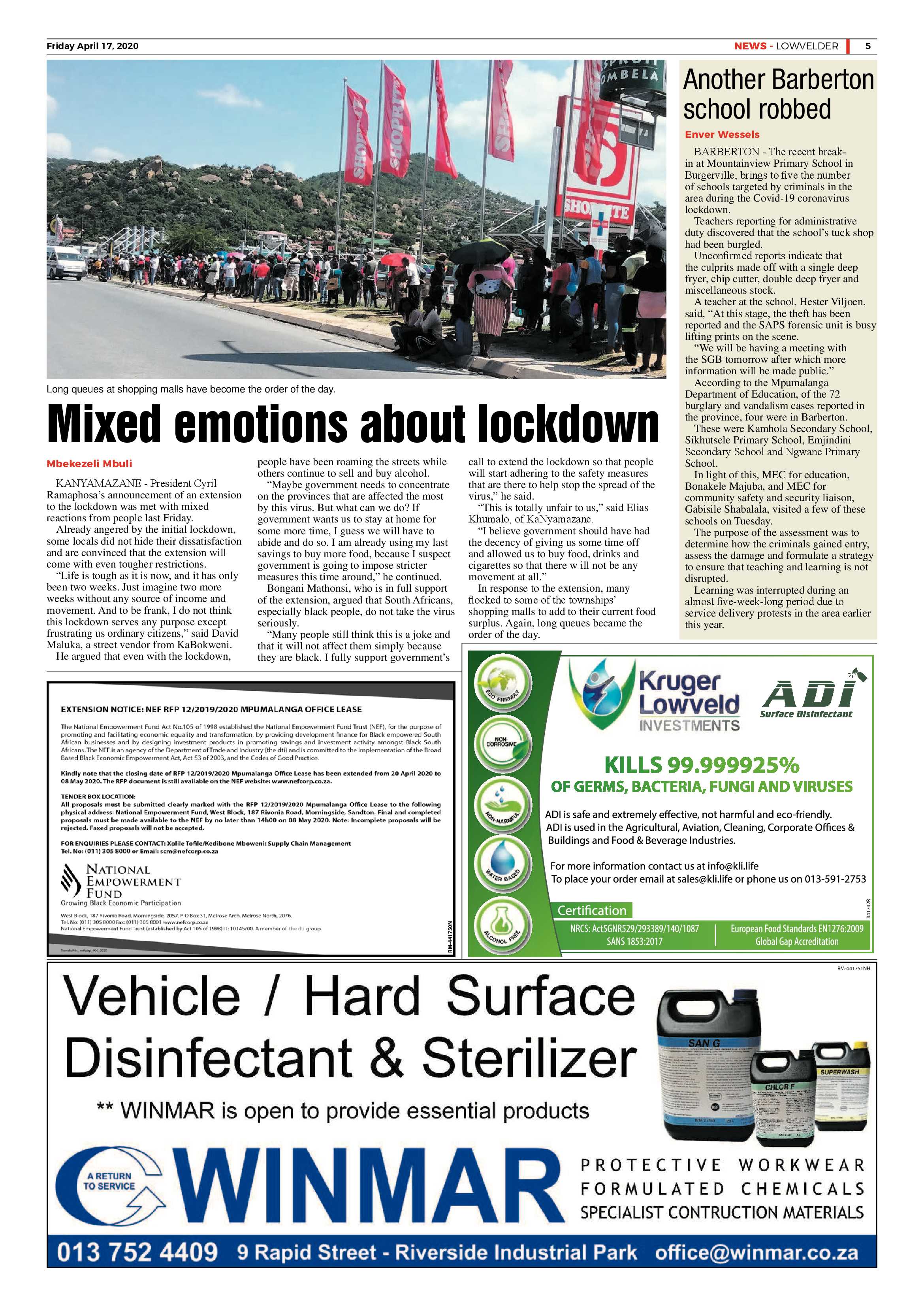 Lowvelder 17 April 2020 page 5