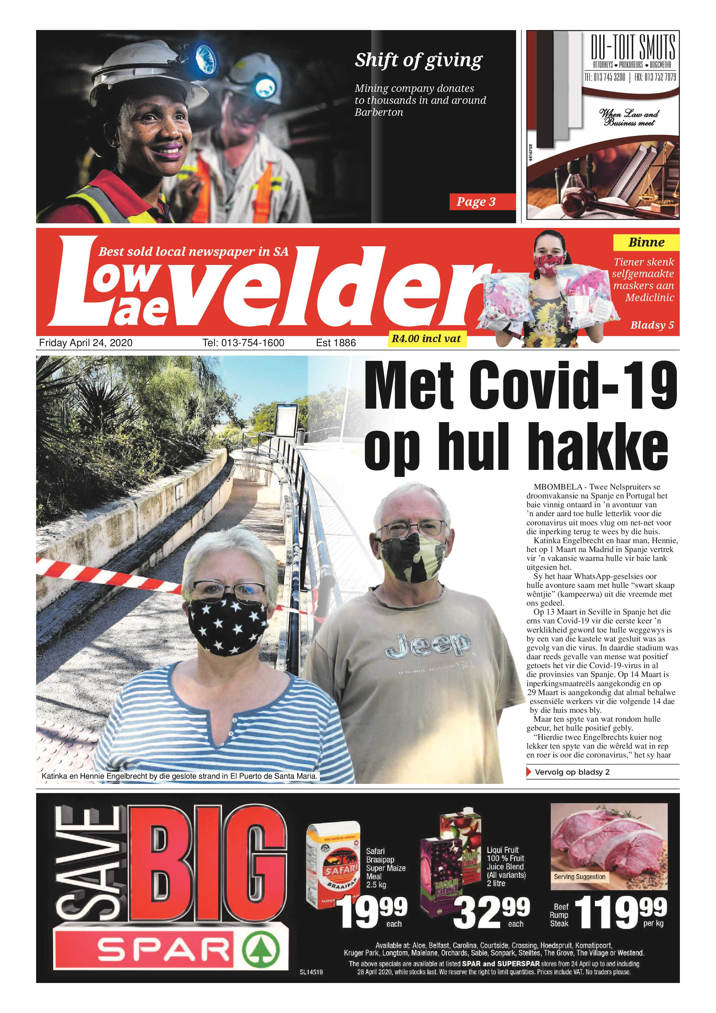 Lowvelder 24 April 2020 page 1