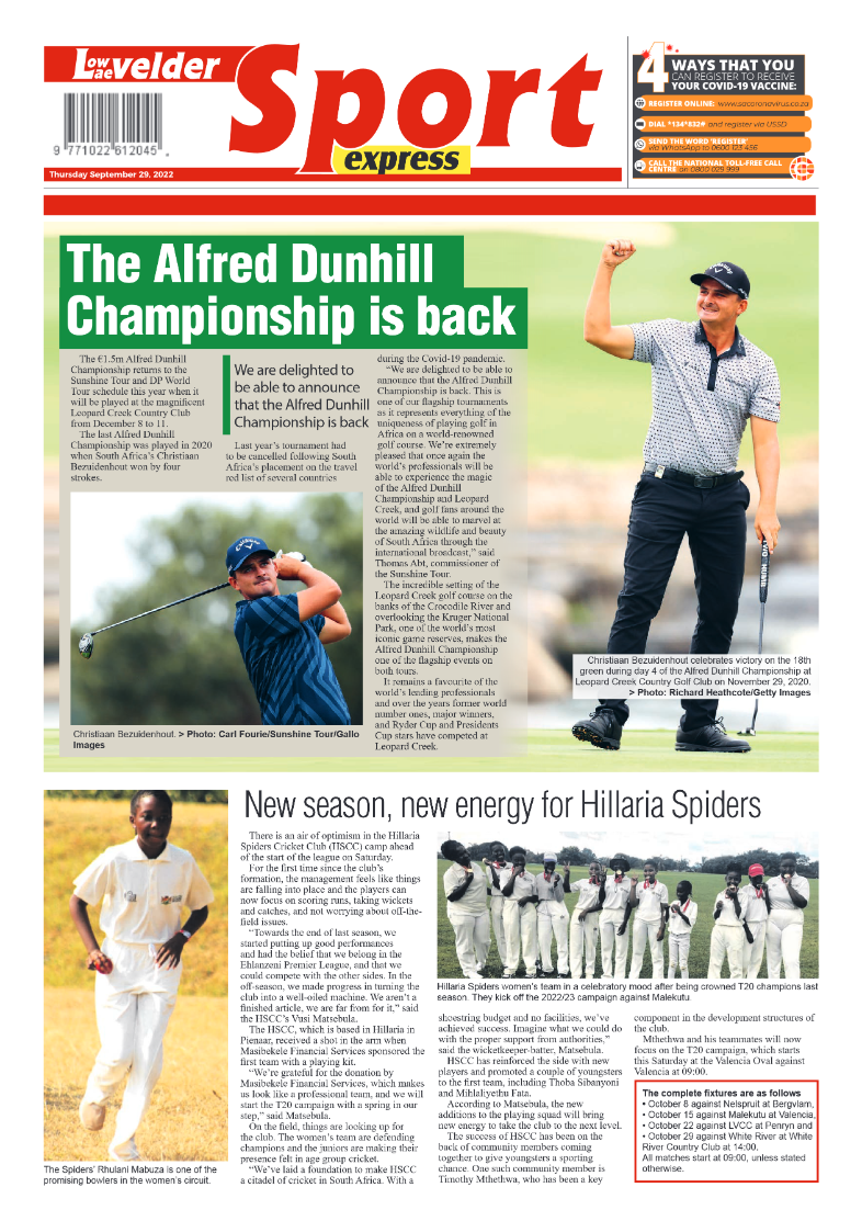 Lowvelder Express 29 September 2022 page 20