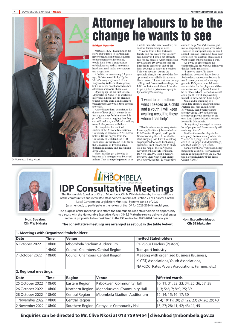 Lowvelder Express 29 September 2022 page 4