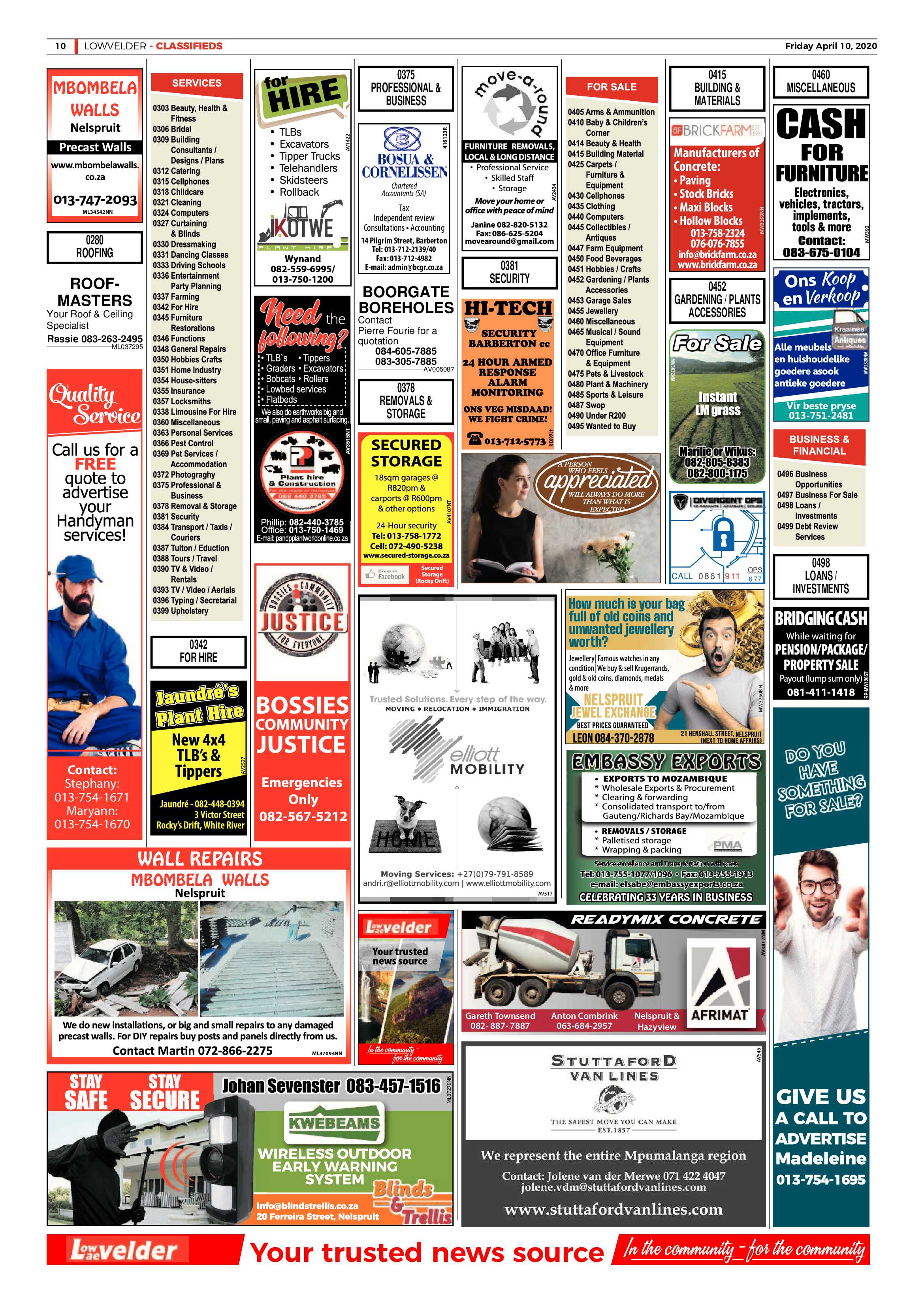 Lowvelder Friday 10 April 2020 page 10