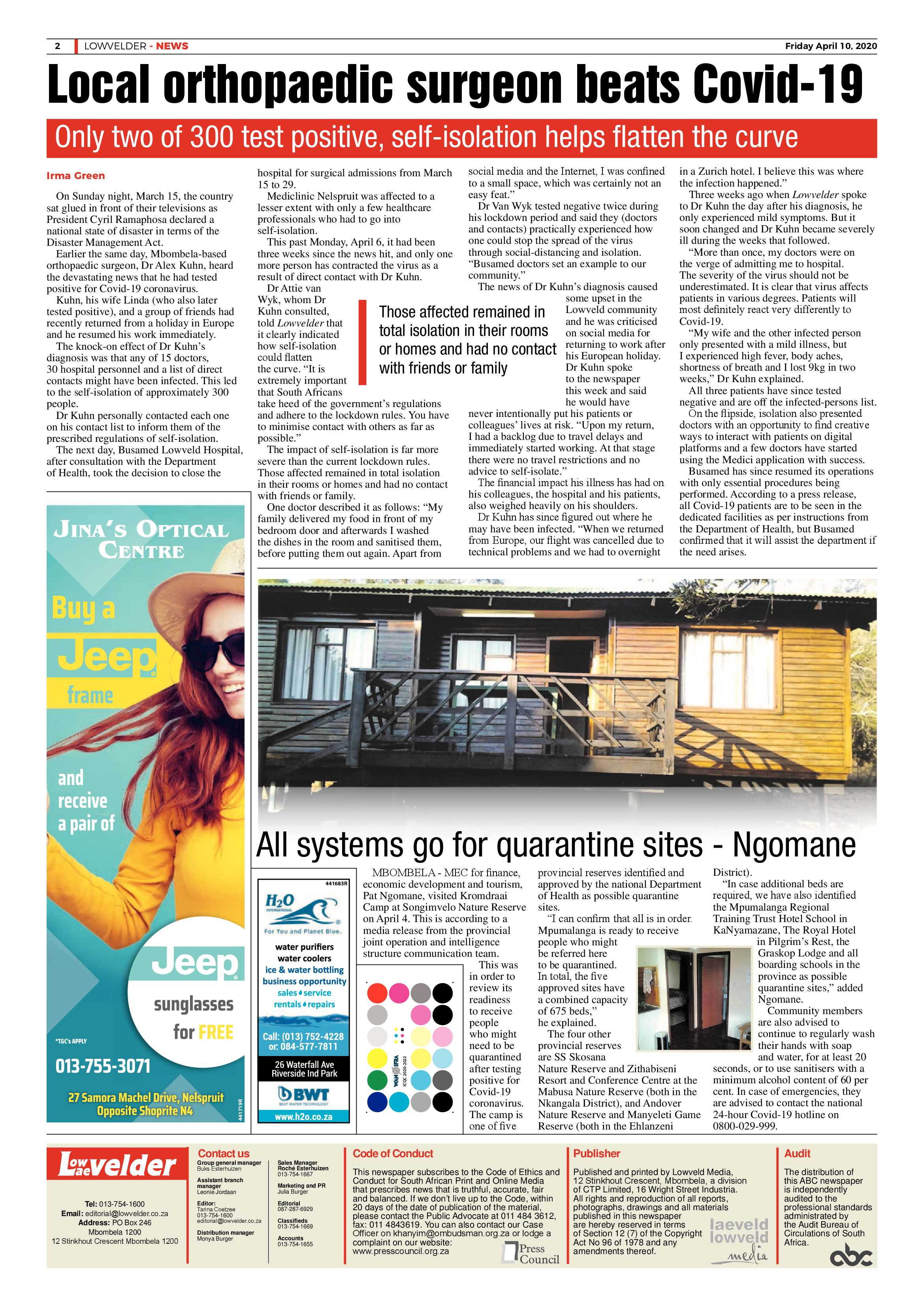 Lowvelder Friday 10 April 2020 page 2