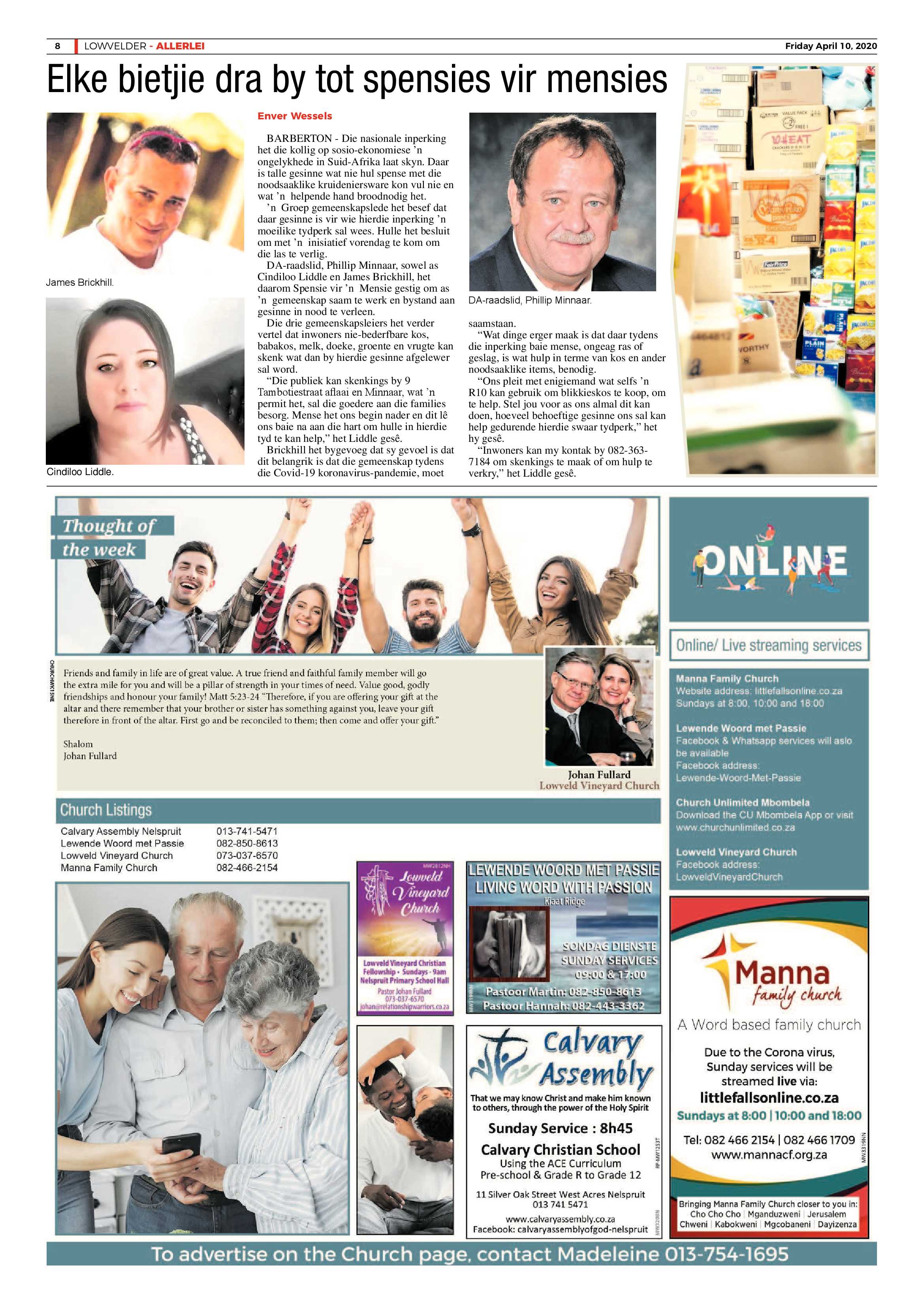 Lowvelder Friday 10 April 2020 page 8