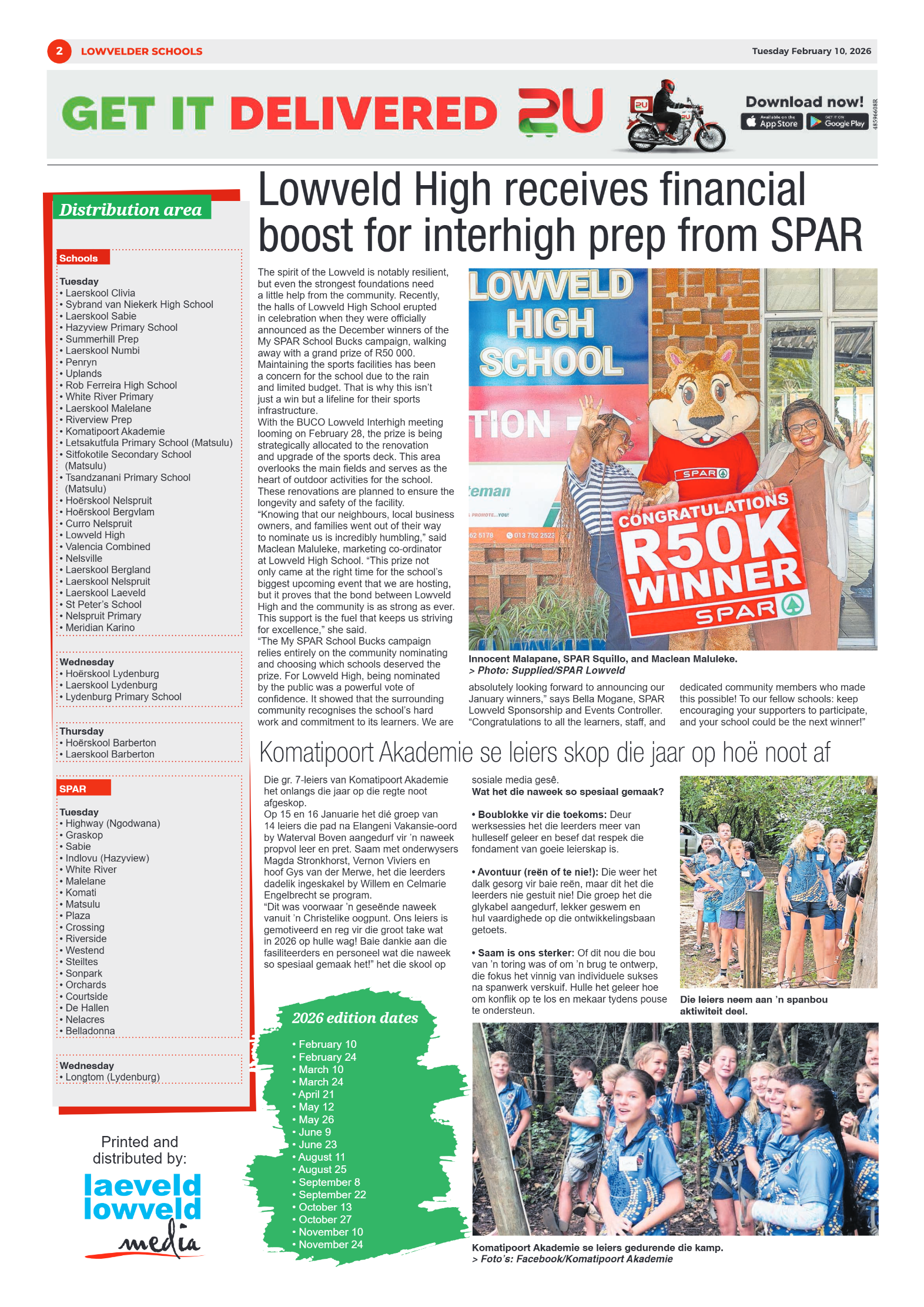 Lowvelder Schools 10 February 2026 page 2