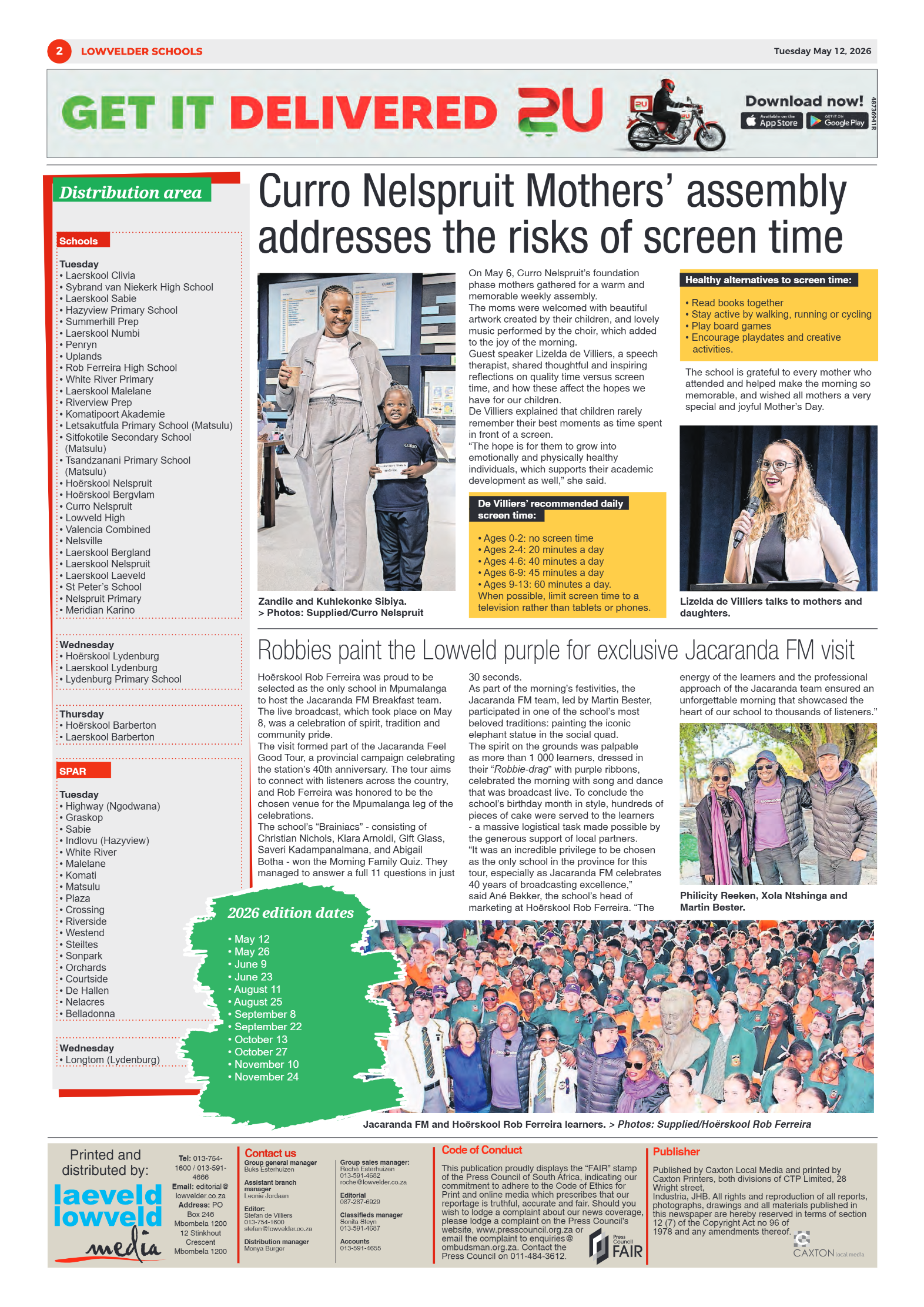 Lowvelder Schools 12 May 2026 page 2