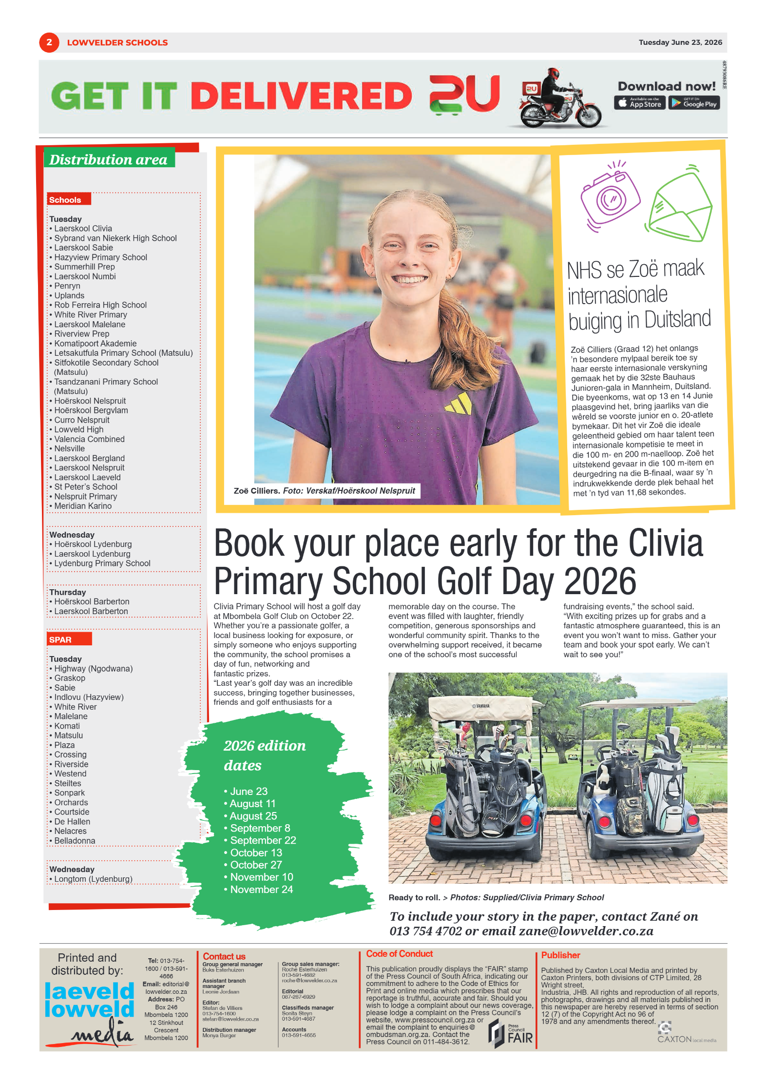 Lowvelder Schools 23 June 2026 page 2