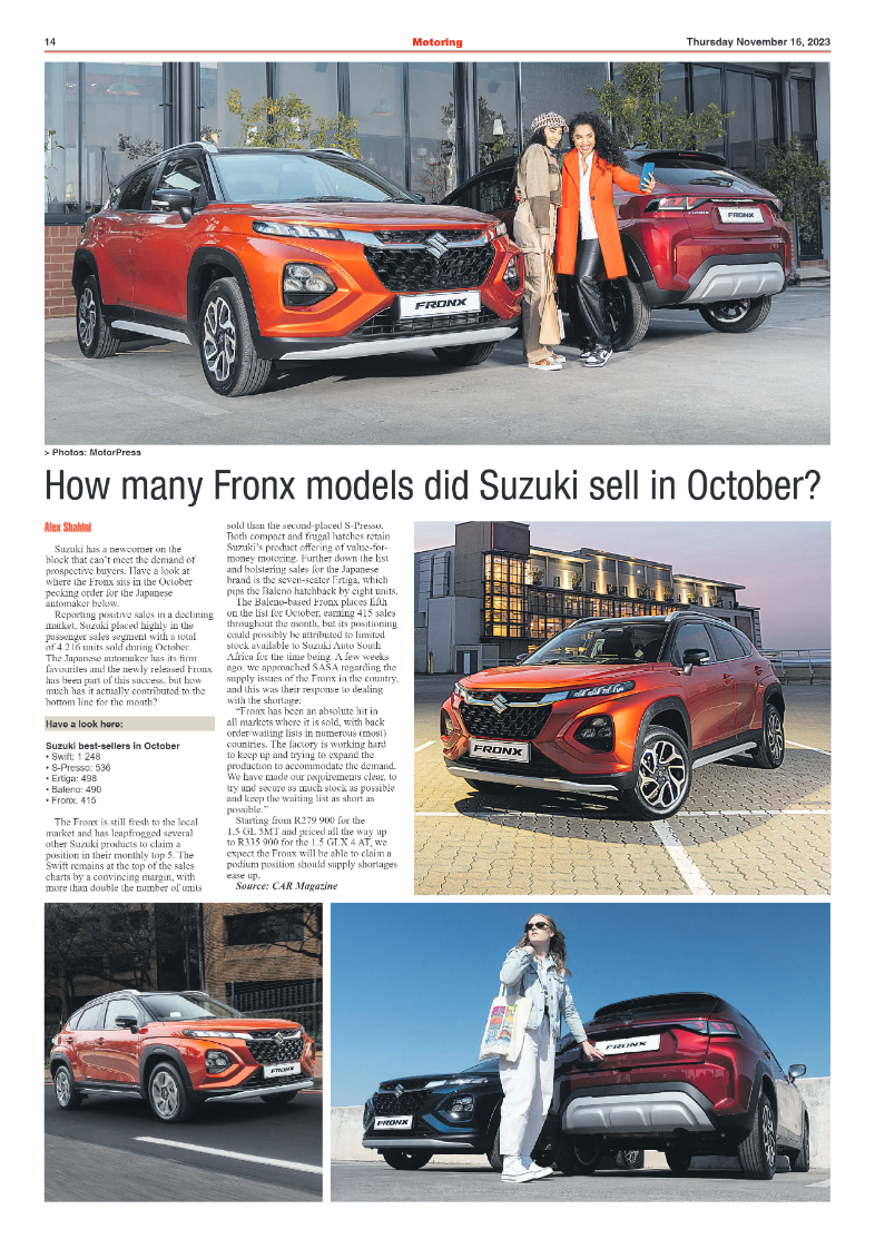 Motoring 16 November 2023 page 14