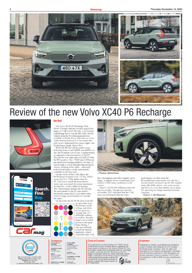 Motoring 16 November 2023 page 2