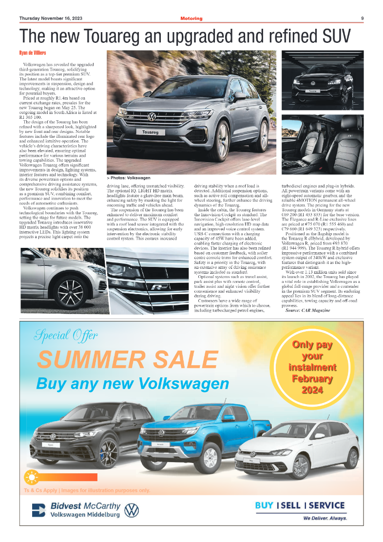 Motoring 16 November 2023 page 9