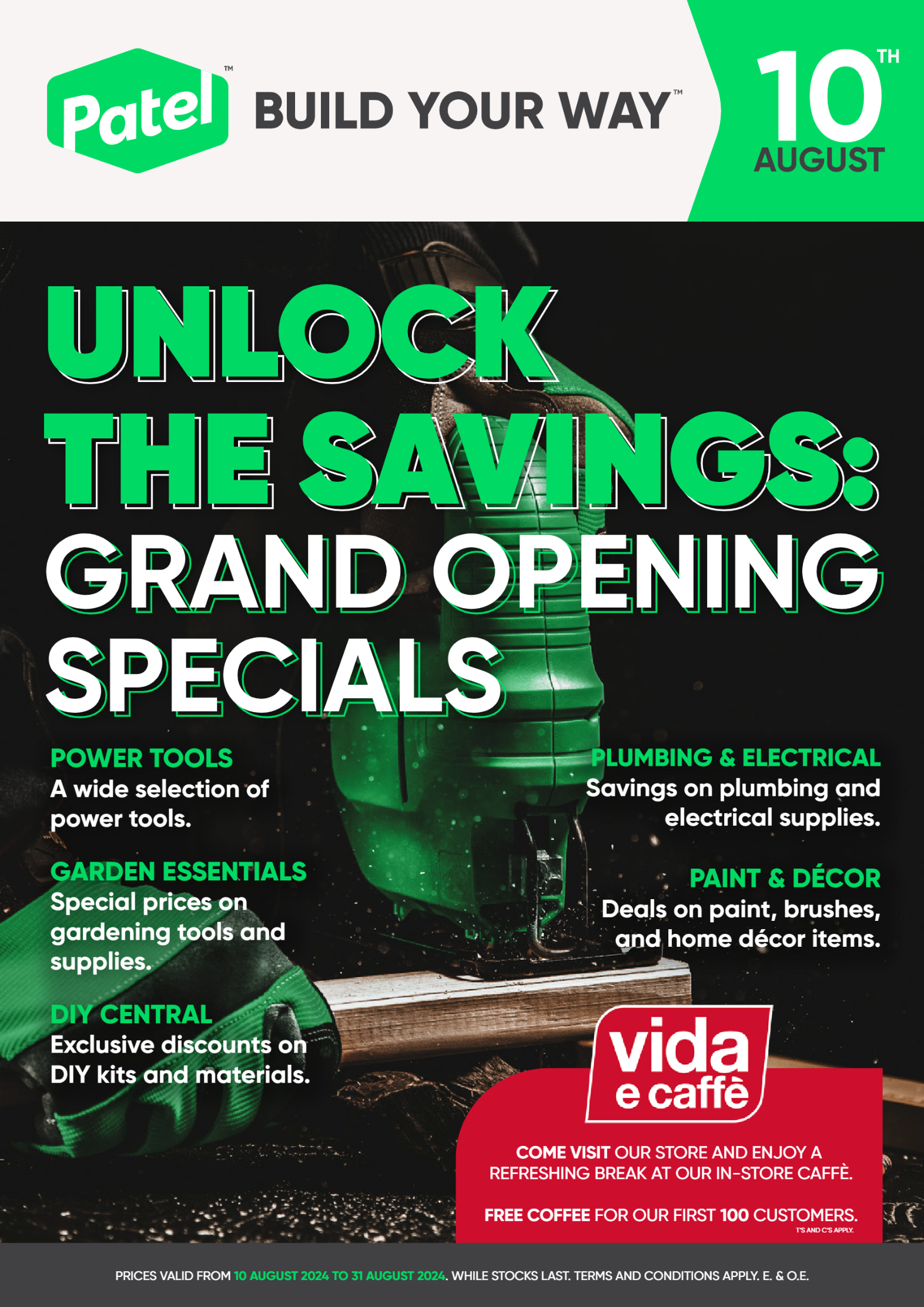 Patel Grand Opening Special August 2024 page 1