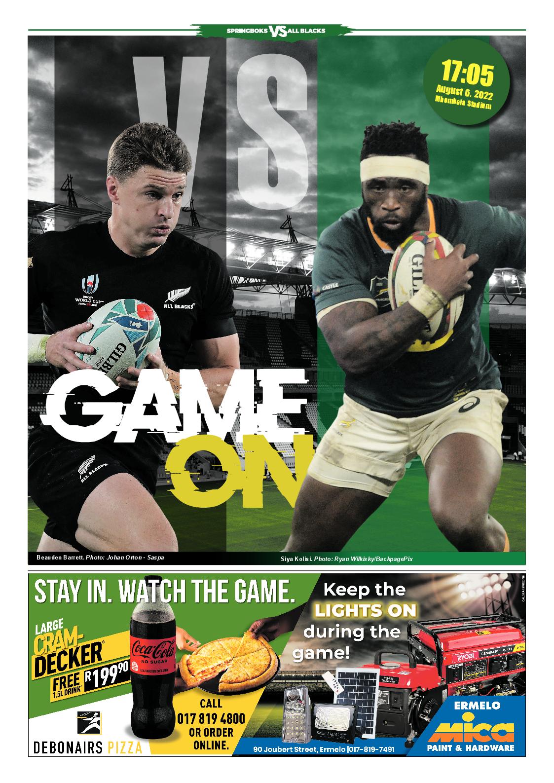 Springbok VS All Blacks page 1