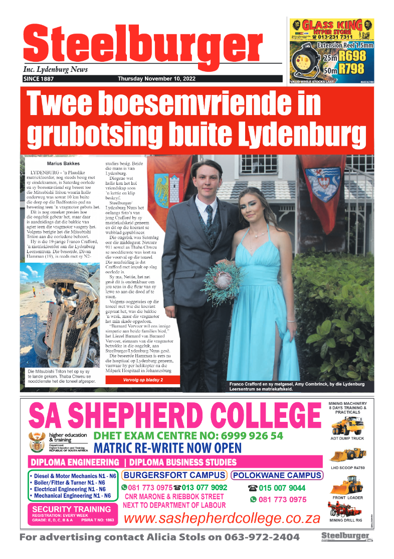 Steelburger News page 1