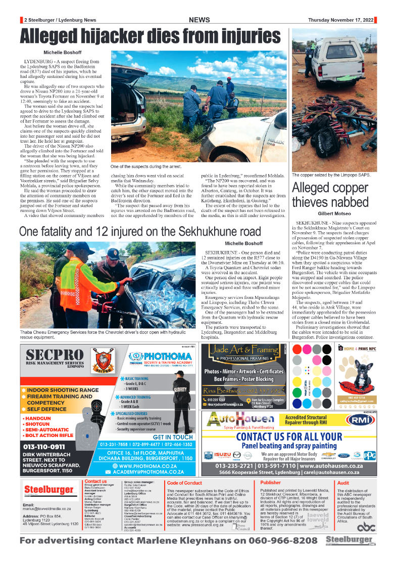 Steelburger News 17 November 2022 page 2
