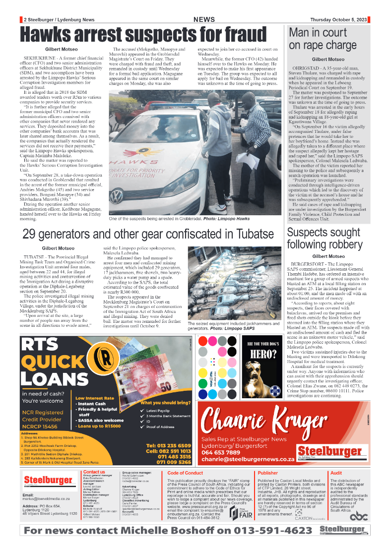 Steelburger News 5 October 2023 page 2