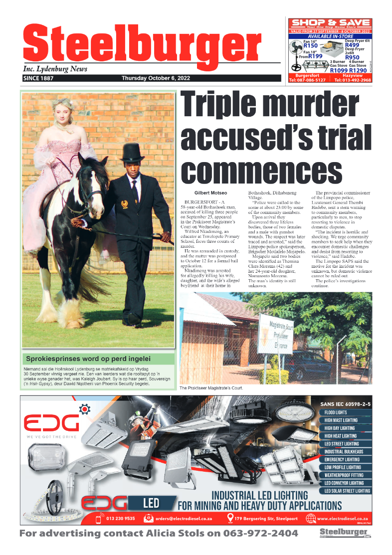 Steelburger News 6 October 2022 page 1