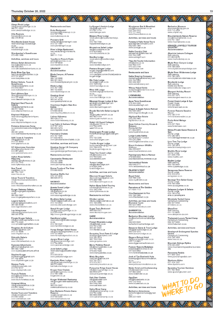 What To Do – Where To Go 2022 page 19
